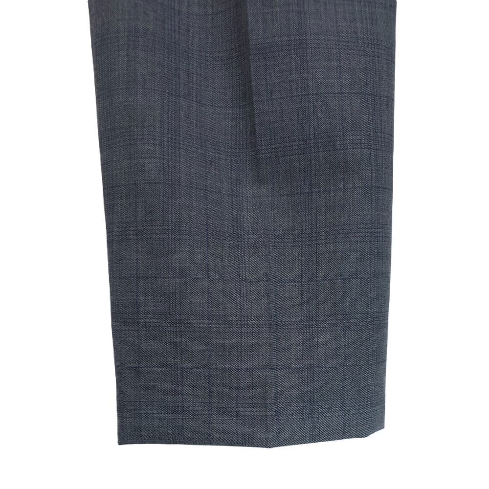 Michael Kors Mens Classic Fit Dress Pants 44x32 Grey Blue Plaid Stretch Wool NWT - Picture 5 of 6